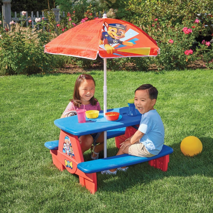Delta Children Kids&rsquo; Picnic Table with Umbrella, , large