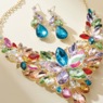Crystal Shapes/Bib Necklace & Earrings Set, , large
