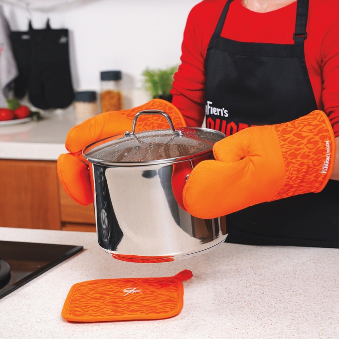 Guy Fieri Flavortown 10-Piece Stainless Steel Cookware Set, , large