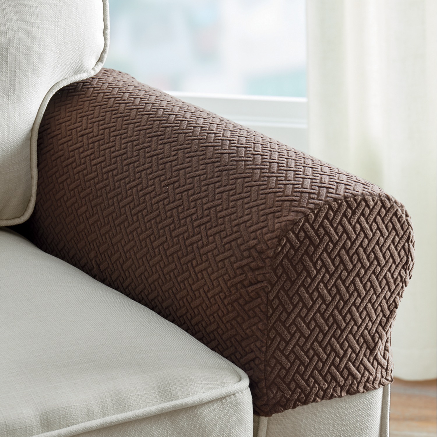 Set of 2 Upholstered Furniture Arm Protectors Seventh Avenue