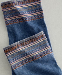 Metallic Embroidered Jean, , large