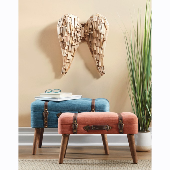 Set of 2 Suitcase Ottomans, , large