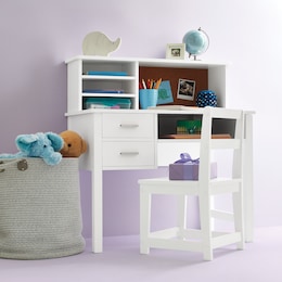 Kids’ Powered Hutch Desk & Chair, , large