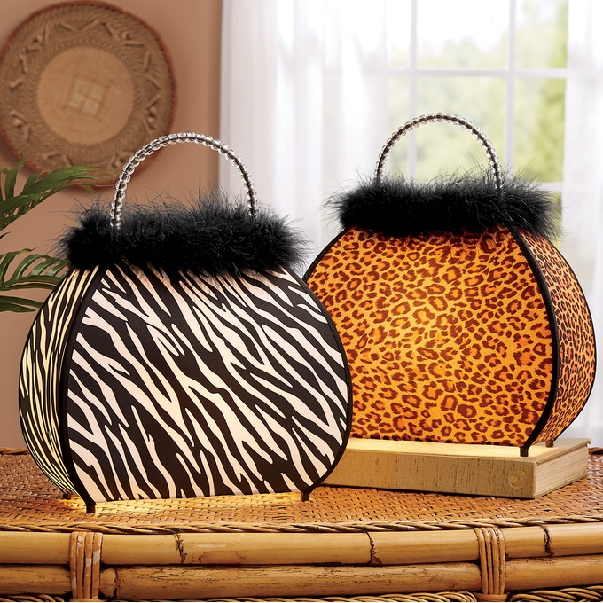 Animal Print Purse Lamp, , large