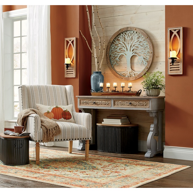 Shutter Wall Sconce with LED Candle, , large