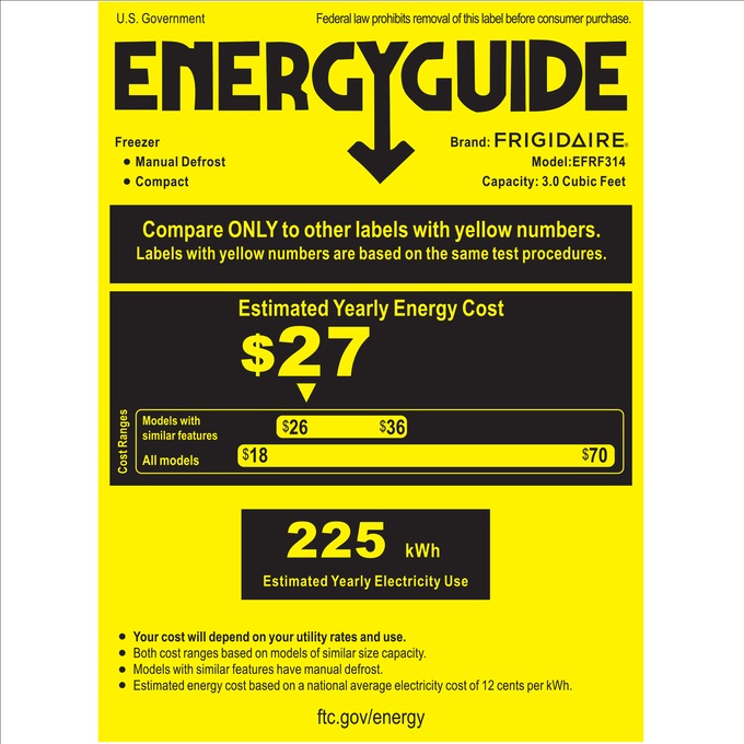 Frigidaire 3 cu. ft. Upright Freezer, , large