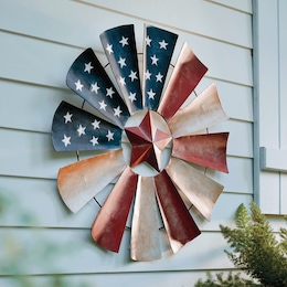 Outdoor Rustic Americana Windmill Wall Art, , large