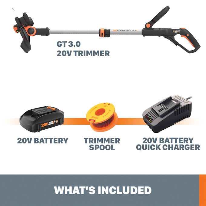 Worx 20V Power Share GT 3.0 12-Inch String Trimmer, , large