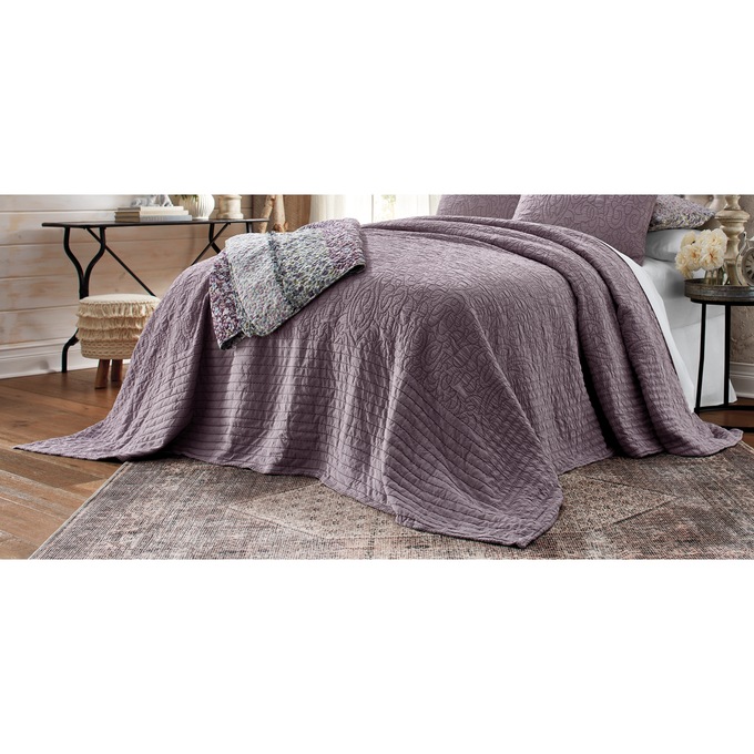 Presley Floor Length Matelasse Bedspread, , large
