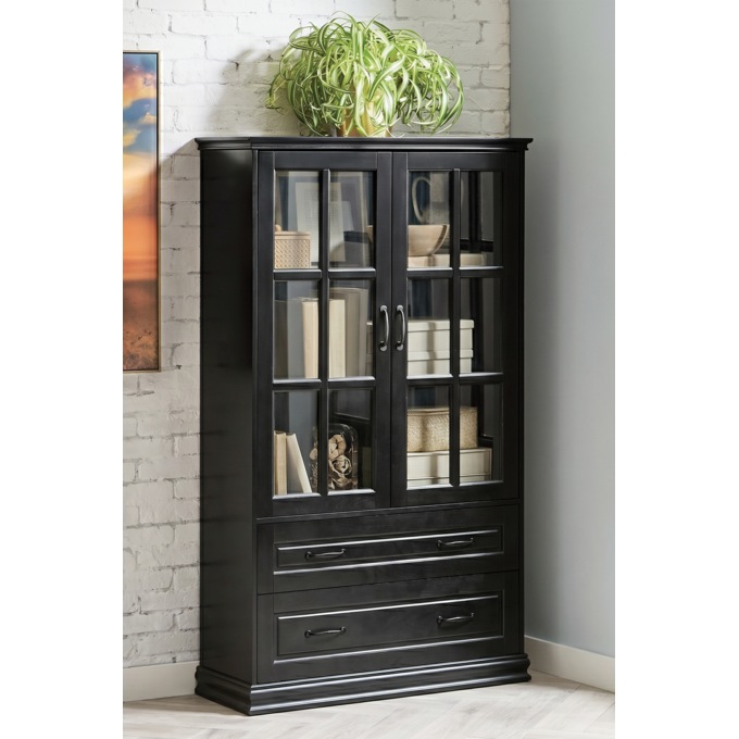 display cabinet ディスプレイキャビネット アッシュ材 タモ Dawson Media Display Cabinet | Seventh Avenue