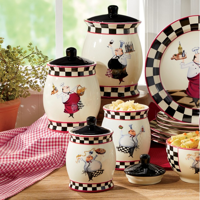 Bon Appetit Chef Canister Set Seventh Avenue