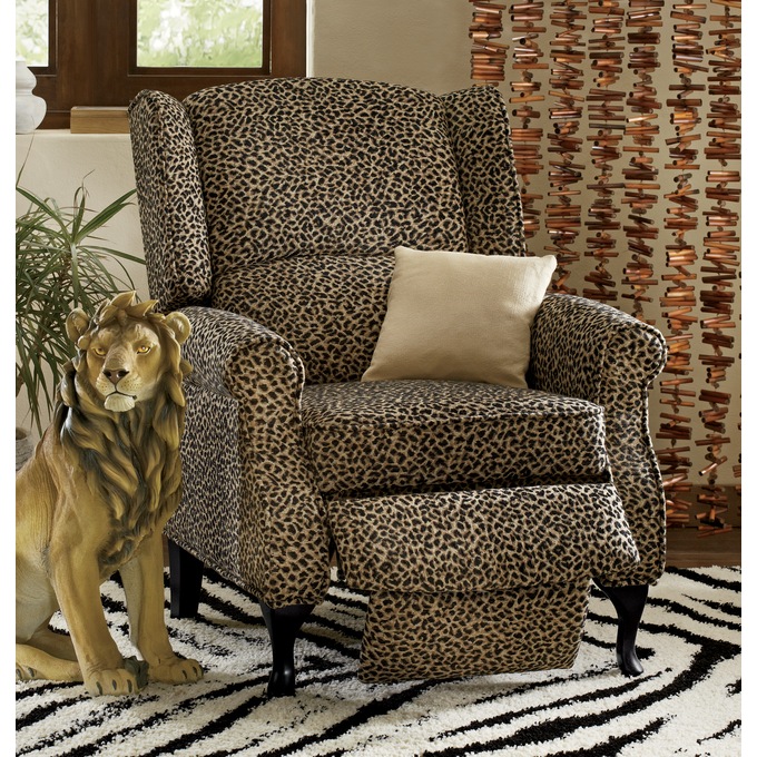 Microfiber Wingback Recliner, , large