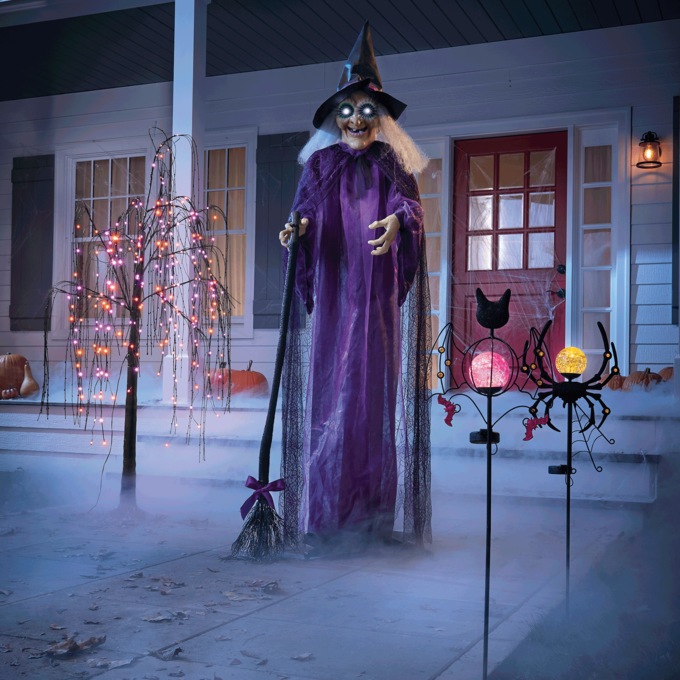 Lit Halloween Willow Tree, , large