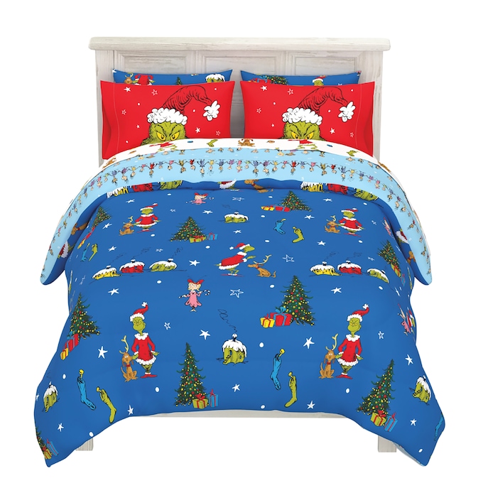 Reversible 7-Piece Grinch Comforter Set, , large