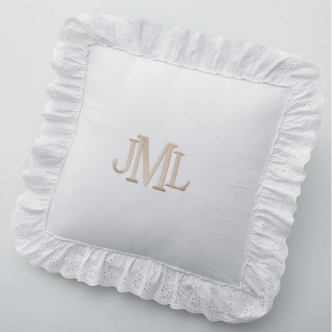 Eyelet Cotton Euro Sham, , large