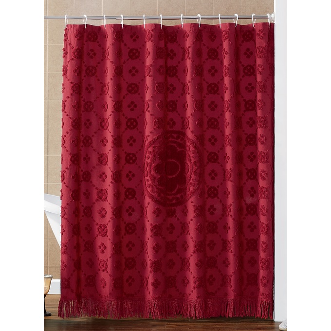 Emily Chenille Shower Curtain, , large
