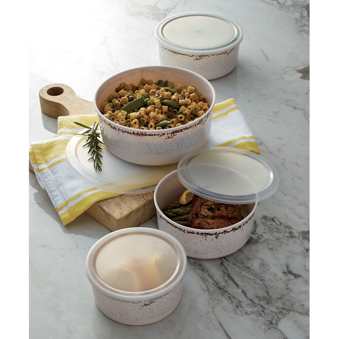8-Piece Distressed Melamine Storage Set, , large