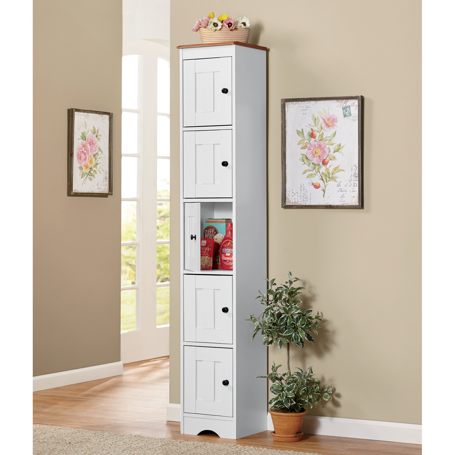 Katie Tall Cabinet with 5 Doors Seventh Avenue