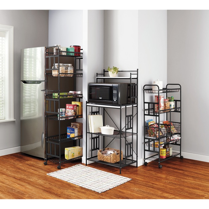 Romann Microwave Stand, Black, large