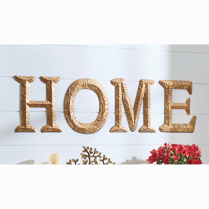 Metal Home Letters Wall Art, , large