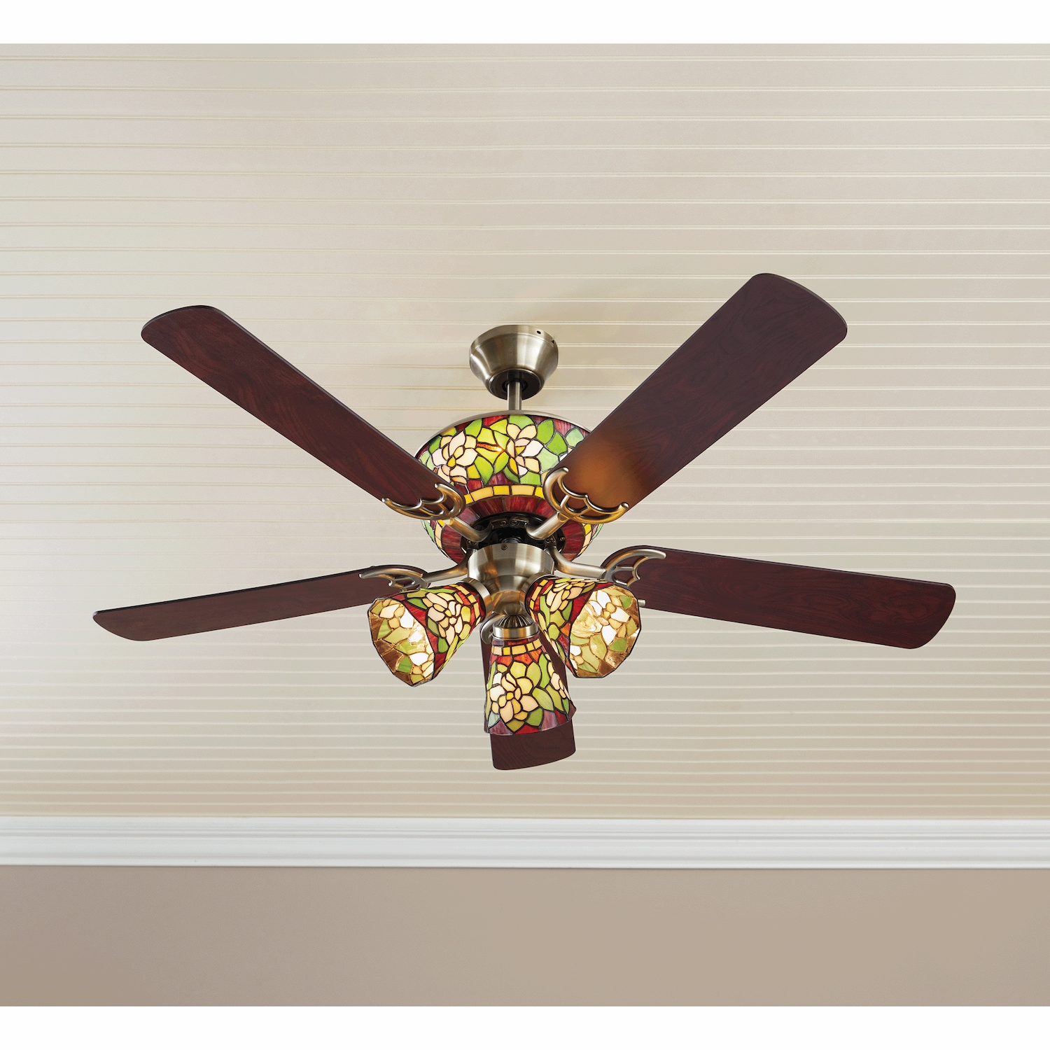 Stained Glass Magnolia Ceiling Fan | Seventh Avenue