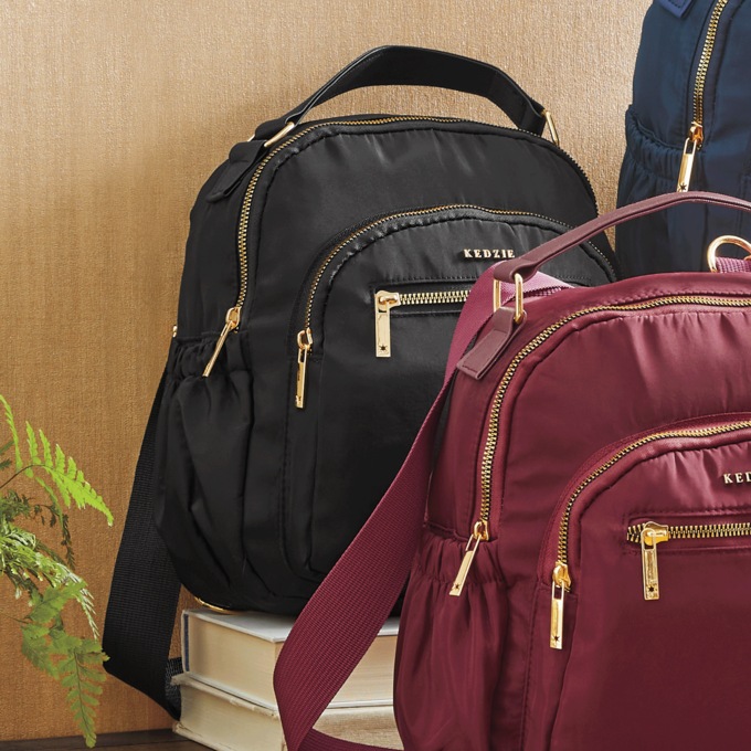  Aire Convertible Backpack with Removable Crossbody Strap, Black, large