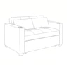 Convertible Loveseat with USB and Cupholders, Gray, large