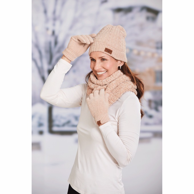 Crazy Soft Chenille Hat/Scarf/Glove Set, , large