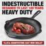Granitestone Pre-Seasoned Cast Iron 10.25" Skillet, , large