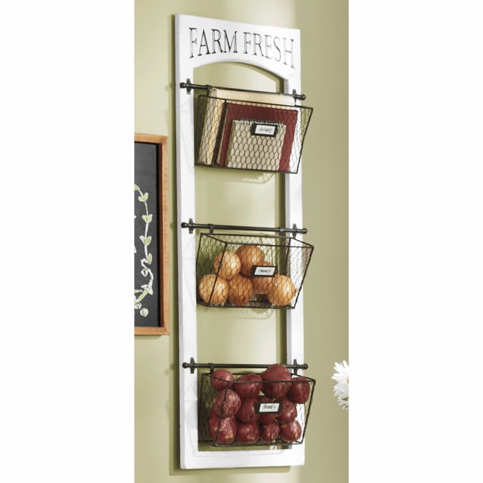 Farm Fresh Wall Basket Storage, , large