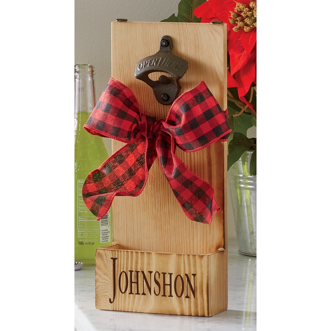 Personalized Wall Hanging Bottle Opener, , large