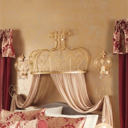 Set of 2 Jeweled Crown Sconces, , large