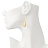 14K Gold Nano Diamond Resin Teardrop Earrings, , large