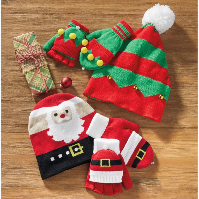 Holiday Hat and Glove Set, , large