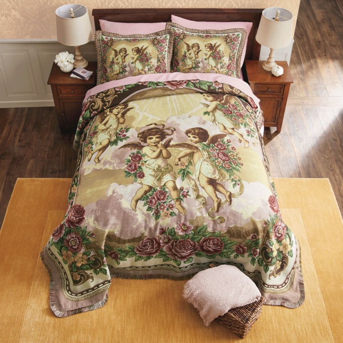 Nativity Tapestry Bedspread, , large