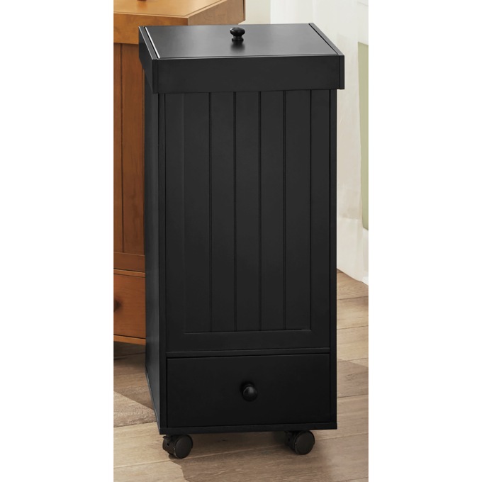 Westwick Rolling Trash Bin, Black, large