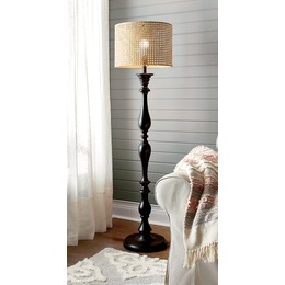 Cane Shade Floor Lamp, , large