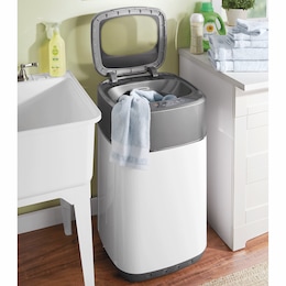 Farberware Professional 1.0 cu. ft. Portable Clothes Washer with 7-lb. Load Capacity, Silver &amp; Chrome, , large
