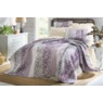 Clara Purple Floral Oversized Quilt with Raw-Edge Ruffles and Coordinating Sham, , large