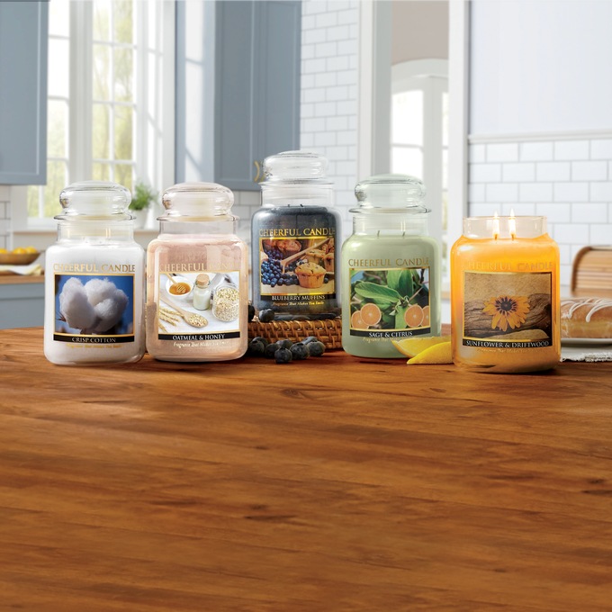 Cheerful Large Jar Candle, 24 Ounces, , large