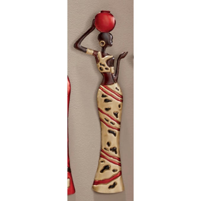 Metal African Lady Wall Art, , large