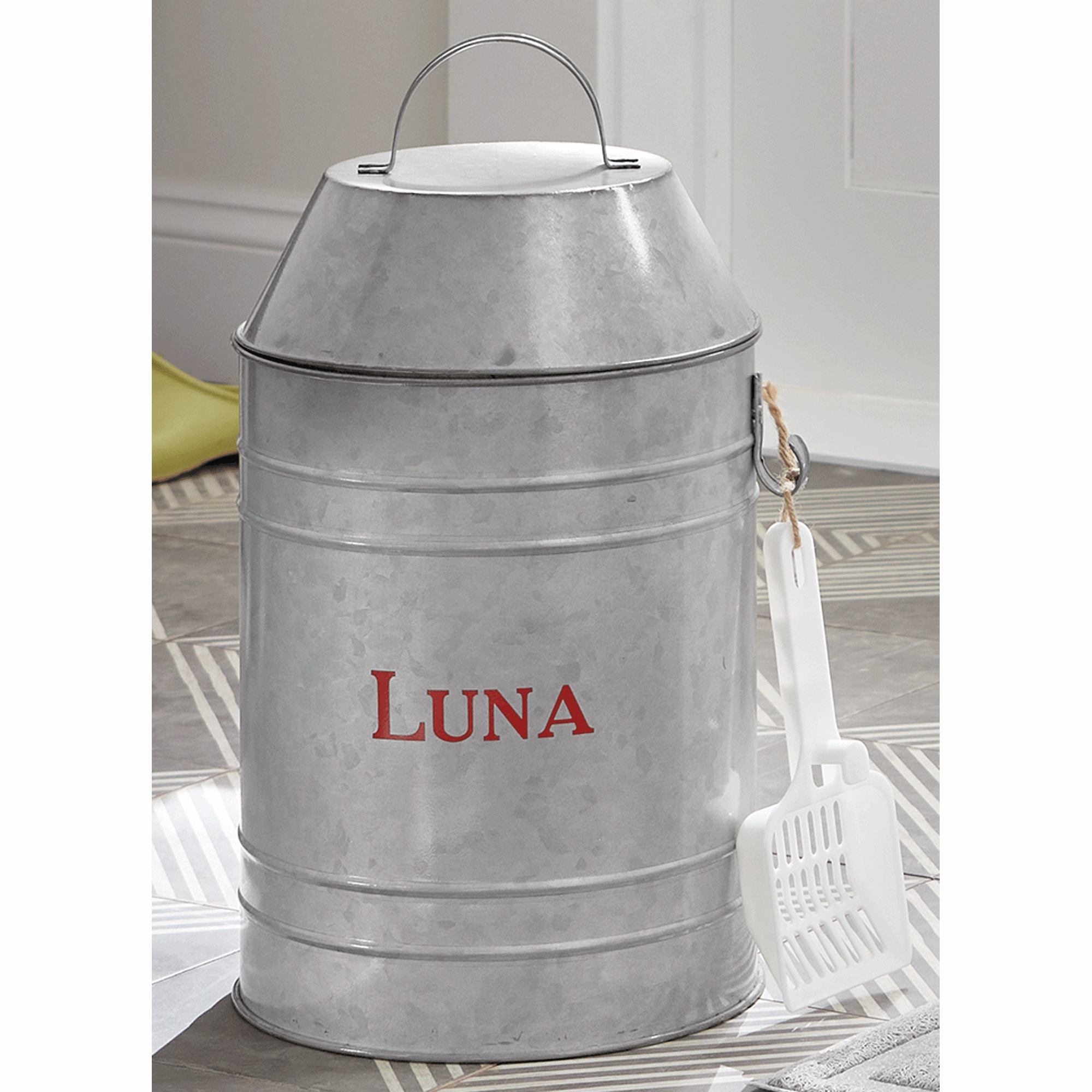 Galvanized Pail & Scoop, , large