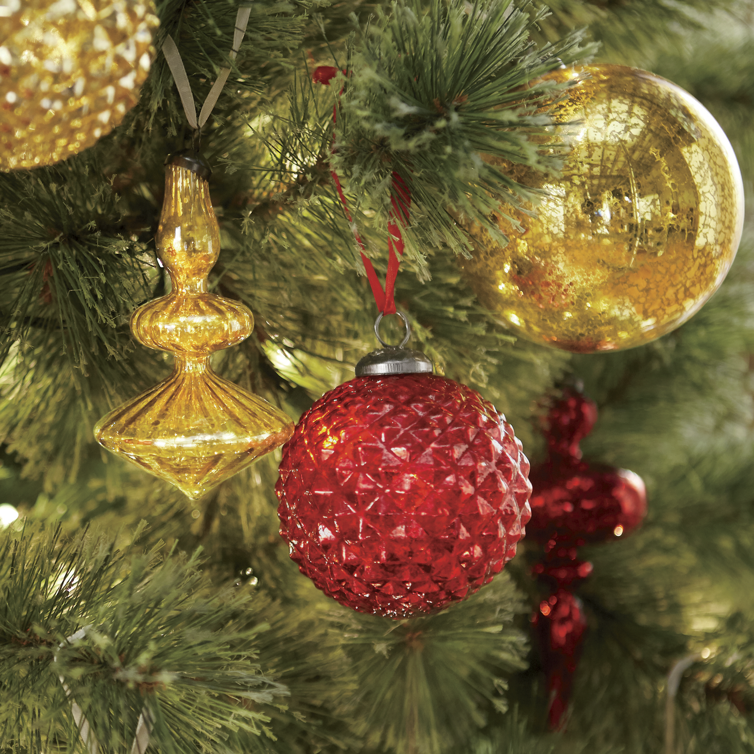 Set Of 10 Mercury Glass Ornaments Seventh Avenue Set Of 10 Mercury Glass Ornaments