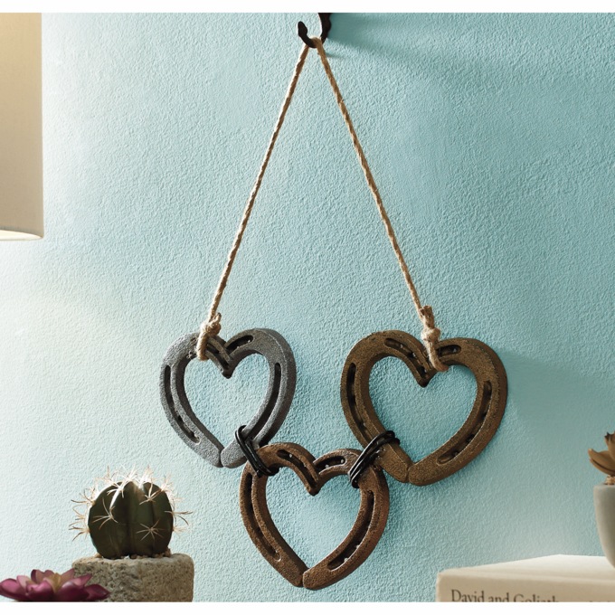 Hanging Horseshoe Hearts, , large