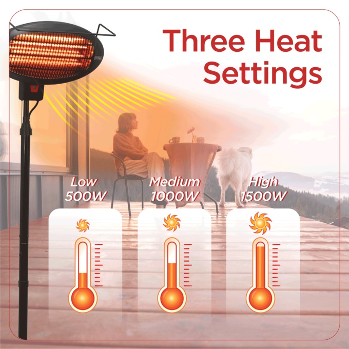 BLACK+DECKER Outdoor Garage/Patio Electric Heater, , large