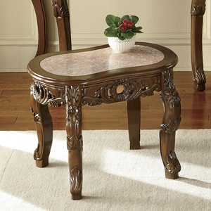Hand-Carved End Table, , large
