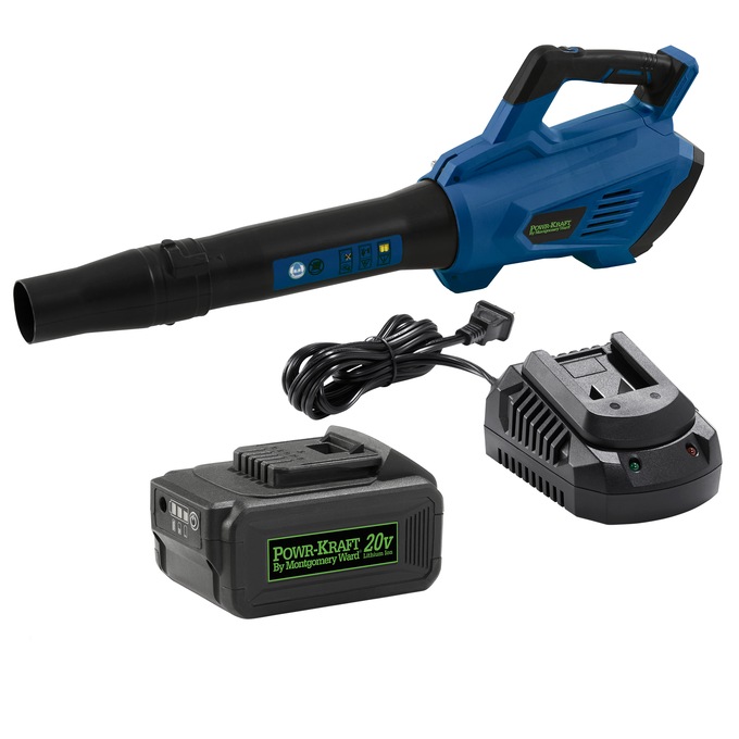 Bundle and Save Pack: Powr-Kraft 20V Cordless Blower with 4.0Ah Lithium-Ion Battery & Charger by Montgomery Ward, , large