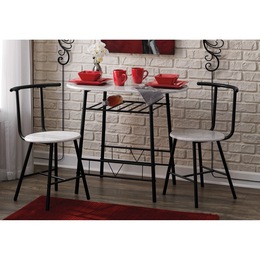 3-Piece Faux-marble Dining Set, , large