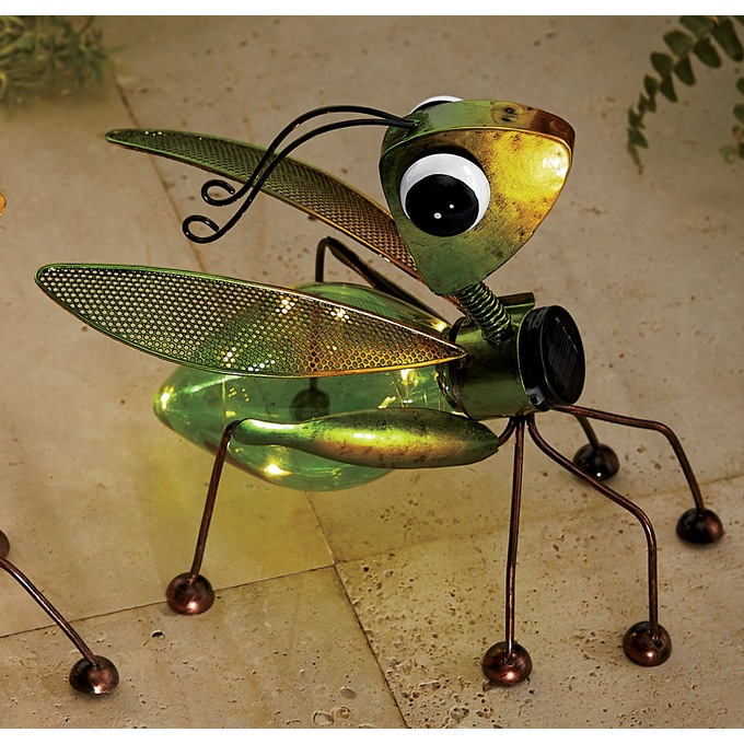 Solar Butterfly or Grasshopper Figurine, , large