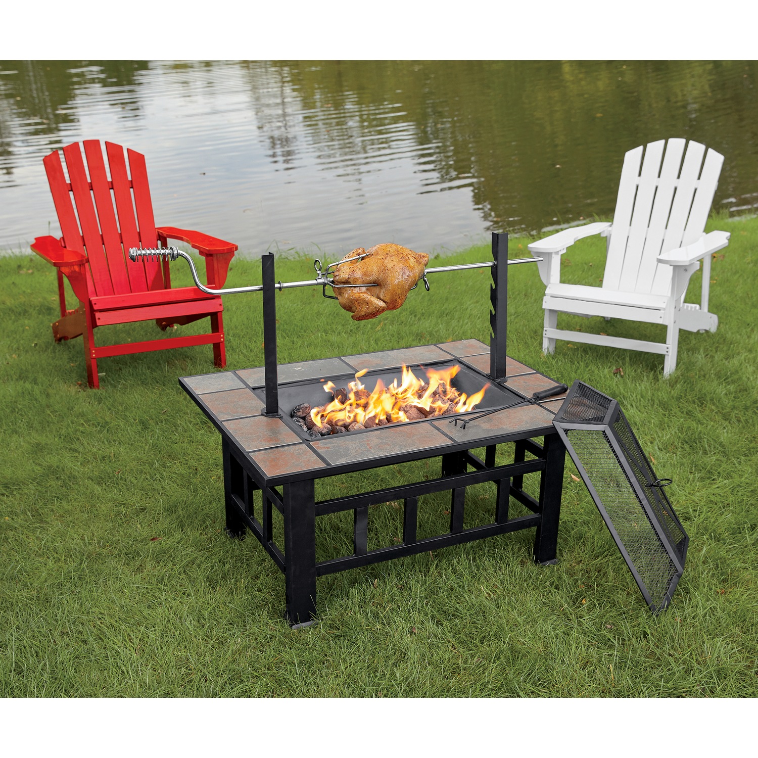 Table Firepit with Grill | Seventh Avenue